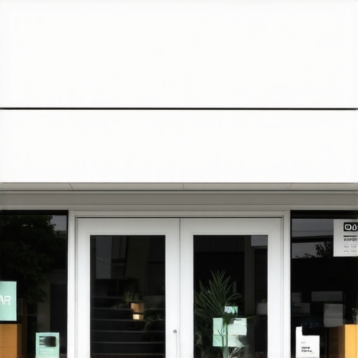A digital illustration of an Arlington storefront with AR features and local marketing visuals