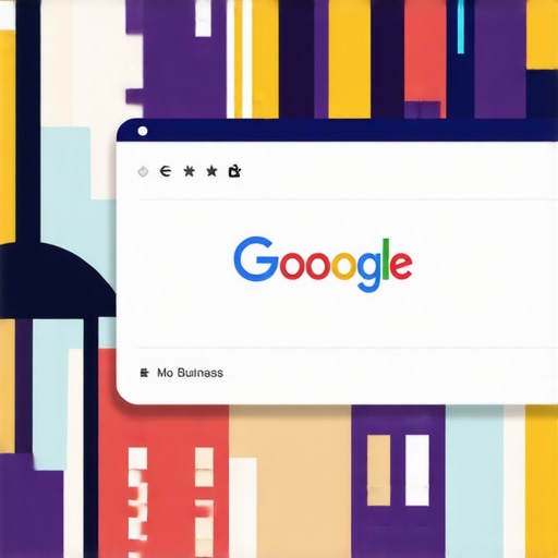 Business owner updating Google My Business profile with Arlington landmarks.