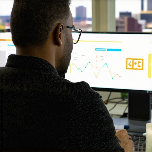 SEO analyst reviewing local SEO analytics for Arlington business