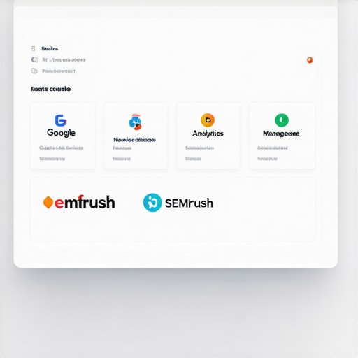 Computer screen displaying SEO analytics and tools for local SEO management.