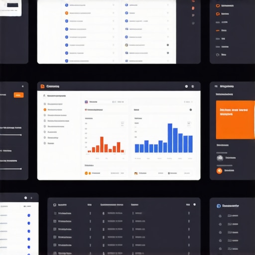 Screenshot of SEO software dashboards tracking local rankings and reviews.