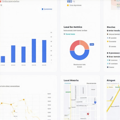 Screenshot of a digital dashboard displaying local SEO performance metrics for Arlington, Texas.