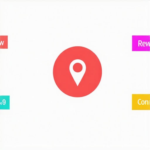 Diagram illustrating essential local SEO steps for Arlington businesses, emphasizing reviews, citations, content, and map optimization.