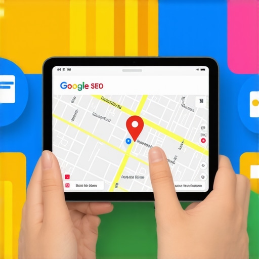 Retail shop in Arlington Texas using tablet to check Google Maps ranking