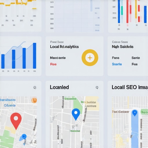 A professional digital dashboard displaying local SEO analytics